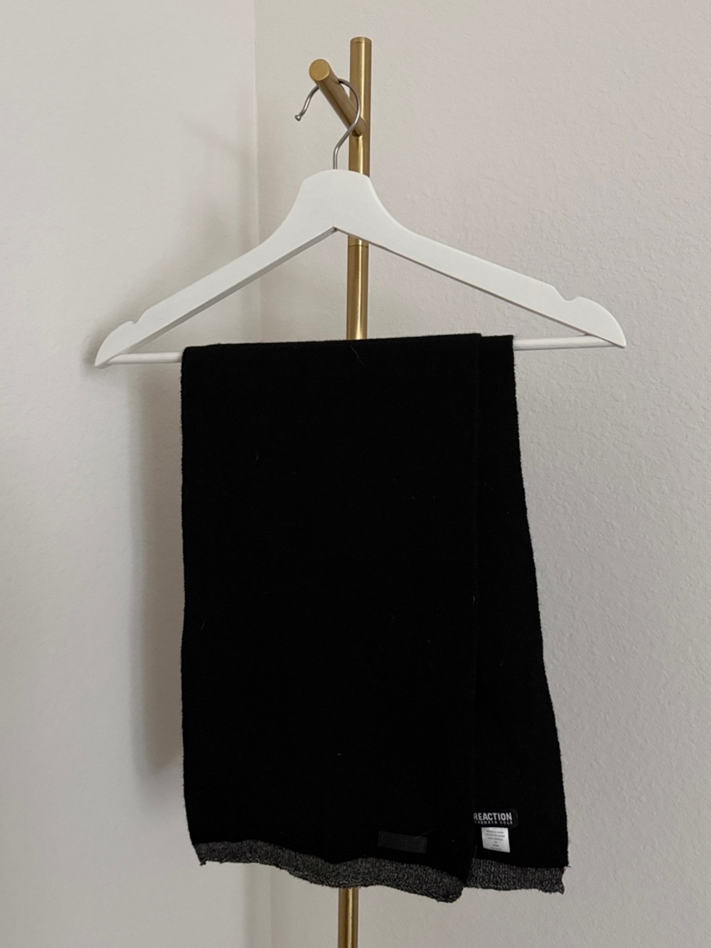 Kenneth Cole Reaction Black Scarf with Gray Edge